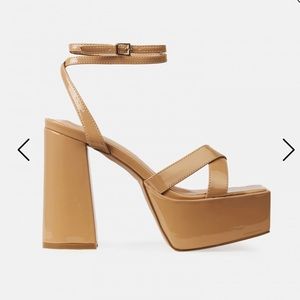 COPY - Brand new, nude patent leather, platform heels from Simmi. Size US 9/ UK…